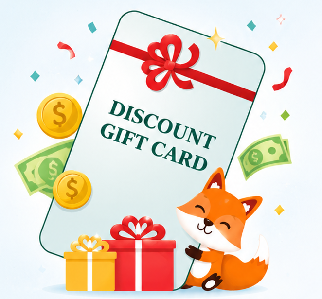 Checkout Saver fox with discount gift card